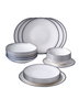 Hermia GBSATN24Y4R33063 Vajilla de Porcelana 24 Piezas Apta Lavavajillas y Microondas